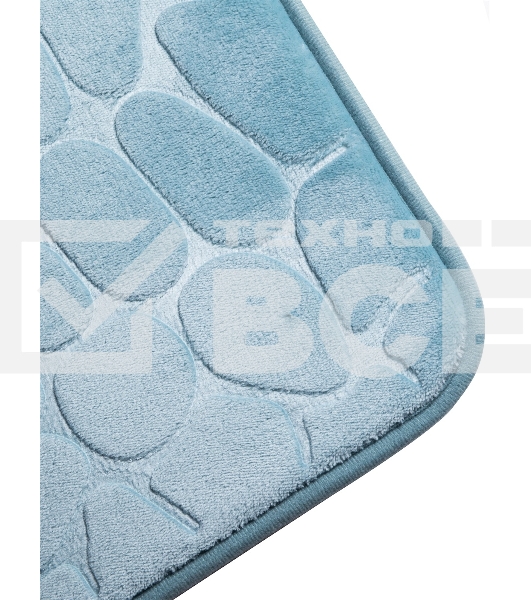 Коврик для ванной Еврогарант Pietra, 50х80 см, аквамарин, память формы