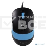 Мышь проводная A4Tech Fstyler FM10 черный/синий, 1600 dpi, USB, кнопки - 4, фото2