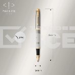 Ручка роллер Parker IM Core T321 (CW1931663) Brushed Metal GT F черн. черн. подар.кор., фото5