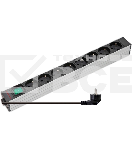 Блок распределения питания Sysmatrix PD 0804.019 гор.размещ. 8xSchuko базовые 10A Schuko 1.8м