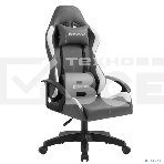 Игровое кресло Defender Chromos серый/белый, класс 2, PU, фото 1