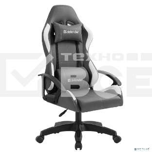 Игровое кресло Defender Chromos серый/белый, класс 2, PU
