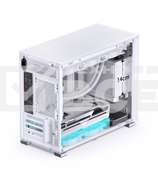 Корпус без блока питания Case JONSBO D31 MESH SCREEN, Mini-Tower, TG, no fans, 1xUSB-A 3.0 + 1xUSB-C 3.2, mATX, mDTX, mITX White