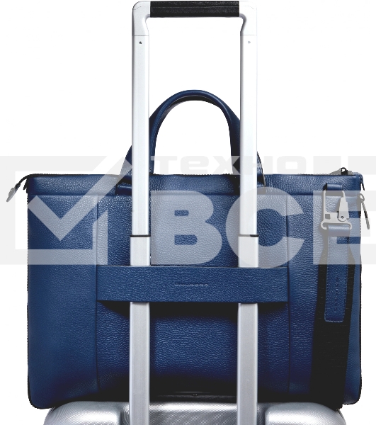 Деловая сумка Piquadro Than CA4021S135/BLU с отделением для ноутбука синий натур.кожа