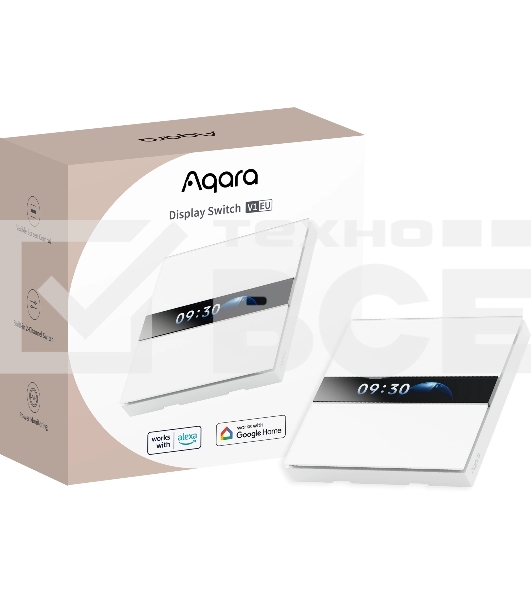 Выключатель умный Aqara V1 EU 4-хкл. с нейтралью белый (WS-K02D)