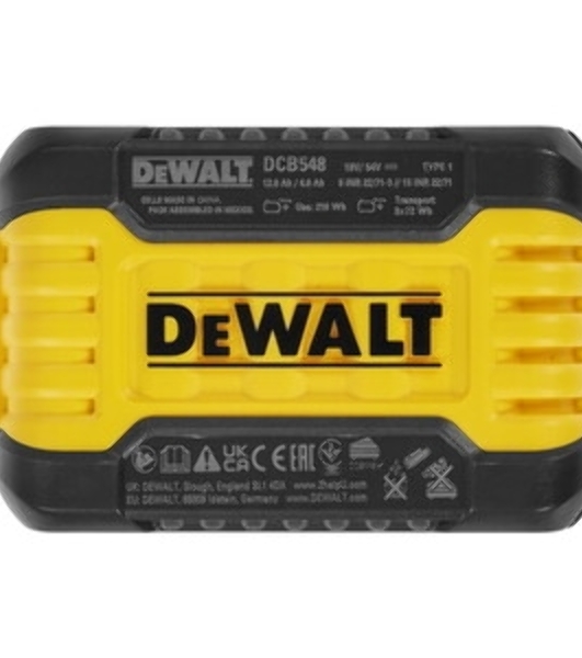 Аккумулятор DeWalt DCB548-XJ 54 В XR FLEXVOLT Li-Ion, нарпяжение: 18 и 54 В, 12.0 А·ч, XR 18.0 В