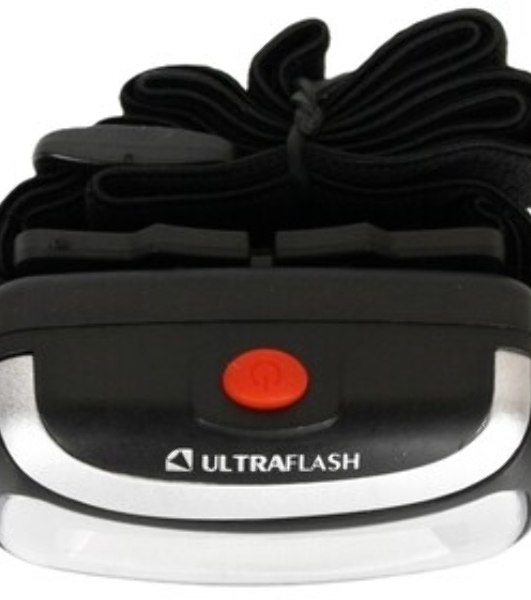 Фонарь налобный LED 5380 (3Вт COB LED 3 режима черн. пласт. пакет) Ultraflash 12870