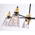 Люстра Ambrella light LH58114/5 BK/LW/SM черный/светлое дерево/дымчатый E14*5 max 40W D660*390, фото5
