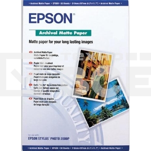 Фотобумага EPSON Архивная Матовая, 192г/м2, A3+(32,9X48,3)/50л.