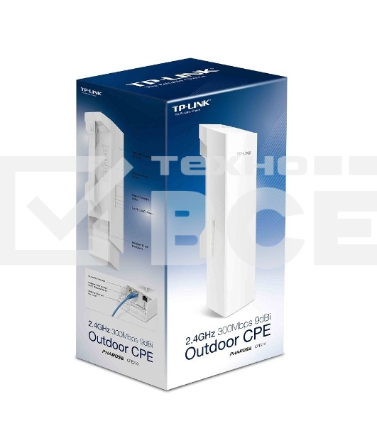 Точка доступа TP-Link SMB CPE210 Outdoor 2.4GHz 300Mbps High power Wireless Access Point WISP Client Router