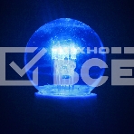 Лампа шар e27 6 LED  Ø45мм - синяя, прозрачная колба, эффект лампы накаливания, фото2