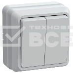 Выключатель Iek EVO20-K01-10-DC ВС20-2-0-ОБ 2кл 10А откр.уст. ОКТАВА (белый), фото 1