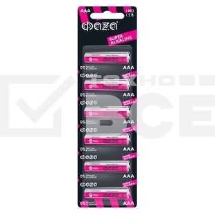 Элемент питания алкалиновый LR03 Super Alkaline BL-6 (уп.6шт) ФАZА 4895205002012, 1.5 В