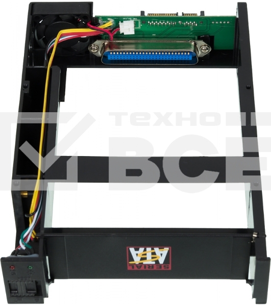 Сменный бокс для HDD AgeStar SR3P-SW-2F SATA пластик черный 3.5