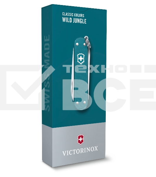 Нож перочинный Victorinox Classic Wild Jungle (0.6221.242G) 58мм 7 функций карт.коробка
