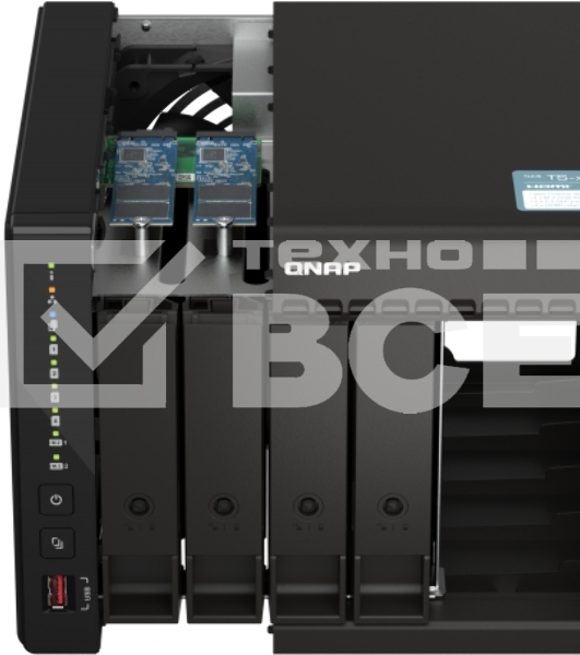 Сетевое хранилище SMB QNAP TS-453E-8G NAS, 4-tray w/o HDD. 2xHDMI-port. 4-core Celeron J6412 2-2.6 GHz, 8GB DDR,  2x2.5Gb LAN, 2 x M.2 2280 PCIe Gen 3 x2, 2x USB 3.2 Gen 2 (10Gbps) Port, 2x USB 2.0 port