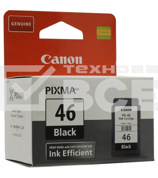 Картридж струйный Canon PG-46 9059B001 черный для Canon Pixma E404/E464 (15мл)
