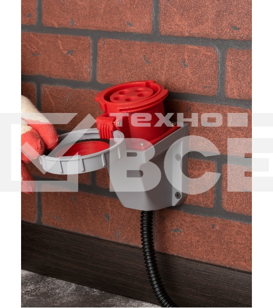 Розетка стационарная наружная 1252 3Р+РЕ+N 32А 380В IP67 PROxima EKF ps-1252-32-380