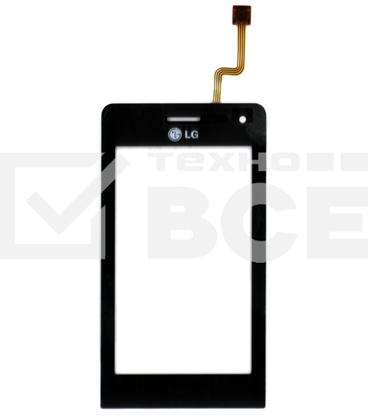 Сенсорное стекло (тачскрин) для LG VIEWTY KU990, черное