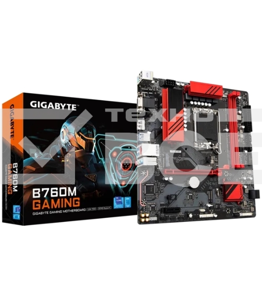 Материнская плата Gigabyte B760M GAMING, LGA 1700, Intel B760, 2xDDR5, 4xSATA, 2xM.2, 1xPCI-E 4.0 x16, 1xPCI-E x1, 1xHDMI, 1xDP, 1xVGA, 1x 2.5Gb LAN, 3xUSB-A 3.2 Gen 1, 1xUSB-C 3.2 Gen 1, 2xUSB-A 2.0, 3x3.5 мм, 7.1, Micro-ATX