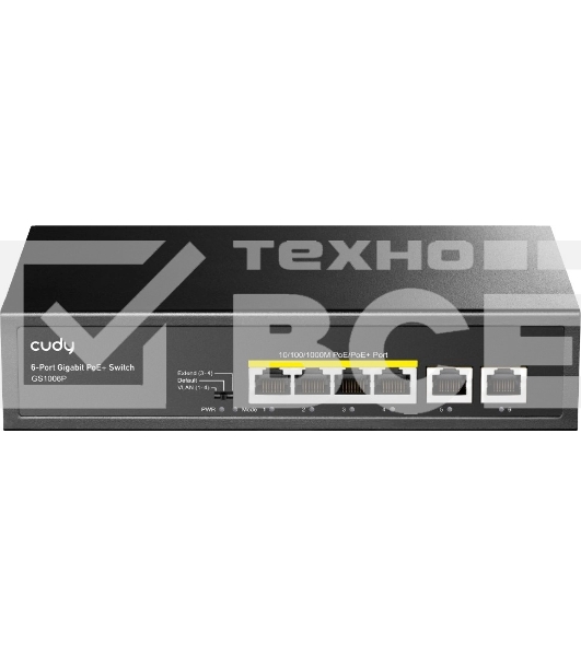 Коммутатор Cudy GS1006P (L2) 6x1Гбит/с 6PoE+ неуправляемый