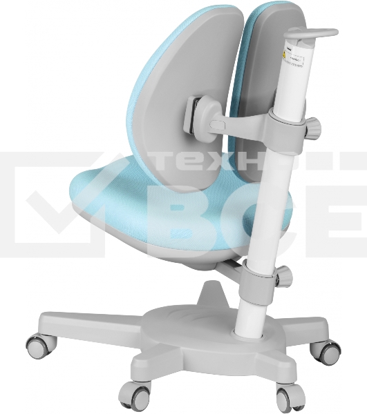 Кресло детское Cactus CS-CHR-3604BL голубой крестов. пластик серый