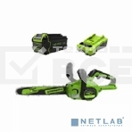 Цепная пила аккумуляторная GreenWorks G40CS30IIK2, 40V, 30 см, с 1* АКБ 2А*ч и ЗУ (2007807UA), фото8