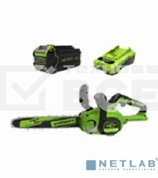 Цепная пила аккумуляторная GreenWorks G40CS30IIK2, 40V, 30 см, с 1* АКБ 2А*ч и ЗУ (2007807UA)