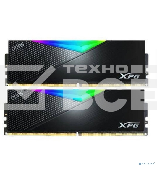 Оперативная память XPG Lancer, DDR5, 64GB (2x32GB), 6400MHz, CL32, DIMM, с радиаторами, RGB, черный