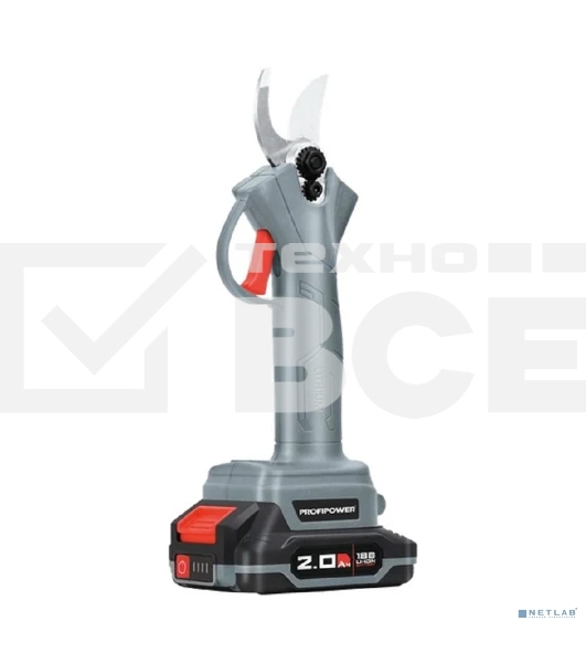 Аккумуляторный секатор садовый бесщеточный ProfiPower MKGSP-18V (Li-ion-2шт, 2.0А·ч, зап. лезвие, набор ключей, З/У, в кейсе)