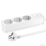 Сетевой удлинитель Perfeo 'REAL STRIP' 1,0м, 3 розетки, 16А, 3500 Вт, белый., фото4