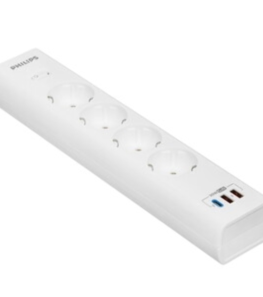 Сетевой фильтр Philips CHP8246WB/51 3м, 4 розетки, белый