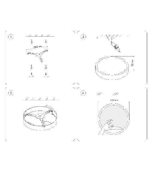 Настенно-потолочный светодиодный светильник Ambrella light FW11111 BK черный 18W LED 3000-6400K D300*38