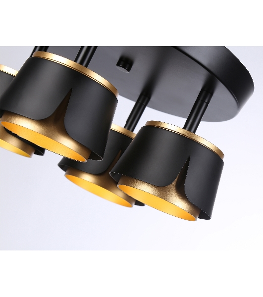 Светильник Ambrella light TN71243/4 BK/GD черный/золото GX53/4 D250*147