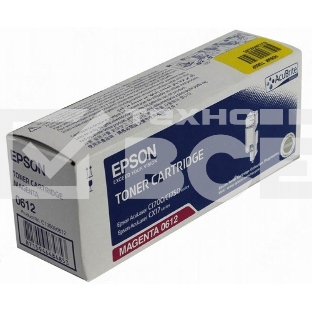 Картридж лазерный Epson 612 (C13S050612) пурпурный (1400 стр) для AcuLaser AL-C1700/1750/CX17