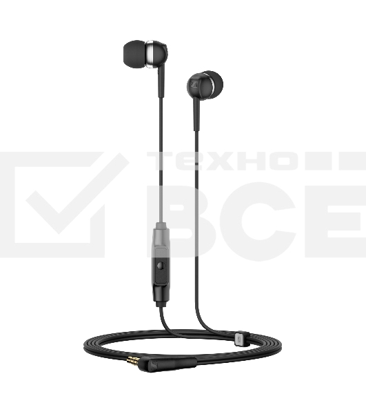 Гарнитура вкладыши Sennheiser CX 80S 1.2м черный проводные (в ушной раковине)