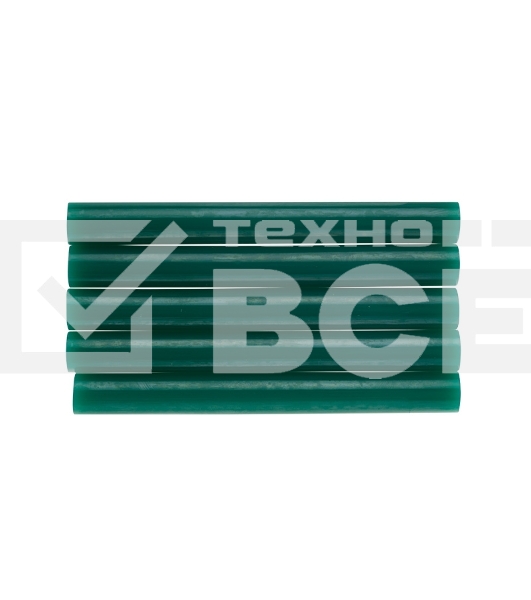 Клеевые стержни Rexant, Ø11 мм, 100 мм, зеленые, 6 шт., блистер