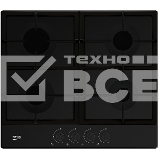 Встраиваемая газовая варочная поверхность Beko HIAG 64225 SB, Черный
