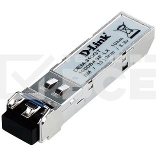Трансивер D-Link DEM-310GT/DD, 1-port mini-GBIC LX Single-mode Fiber Transceiver (up to 10km, support 3.3V power), DDM support