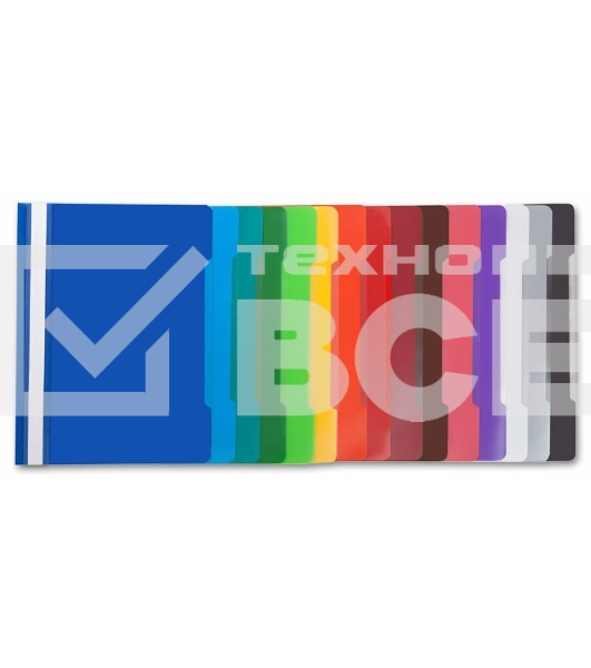 Папка-скоросшиватель Бюрократ -PS20BLUE A4 прозрач.верх.лист пластик синий