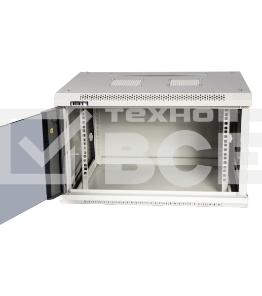 Шкаф настенный серии Pro, 9U 600x450, стеклянная дверь