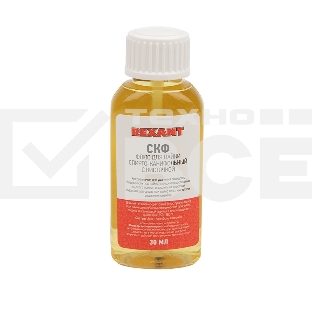 Флюс для пайки Rexant, СКФ (спирто-канифольный), 30 мл, с кисточкой, флакон