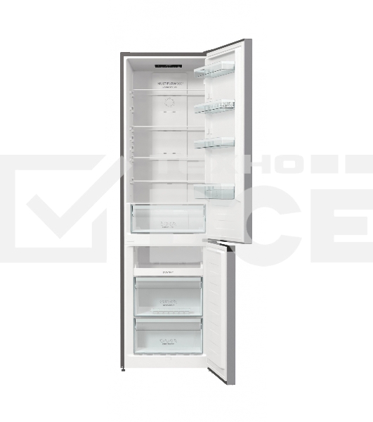 Холодильник Gorenje NRK6201PS4 серебристый металлик двухкамерный 235/96л морозилка снизу