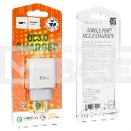 Зарядное устройство HOCO C72Q Glorious QC3.0 один USB порт, белый, фото 1