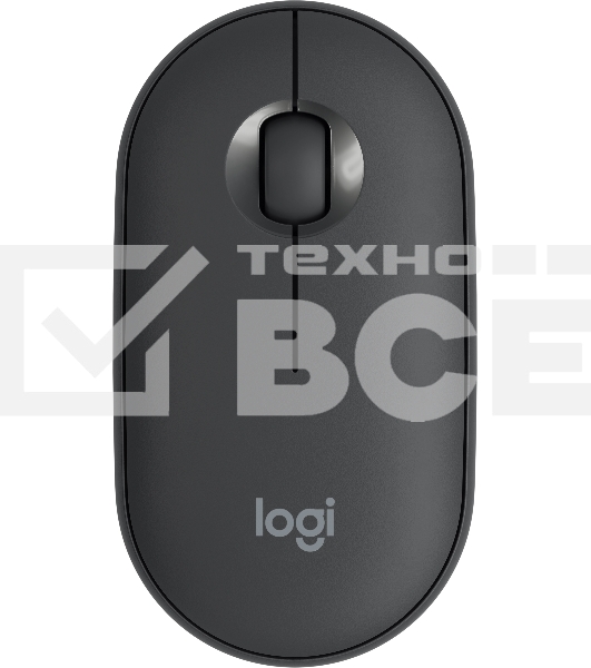 Мышь беспроводная Logitech Pebble M350 графитовый, 1000 dpi, радиоканал, Bluetooth, USB, кнопки - 3