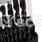 Набор сверл по металлу Kranz 1-10 мм (через 0,5 мм), 19 шт. HSS 4241 Ш/Х, фото2