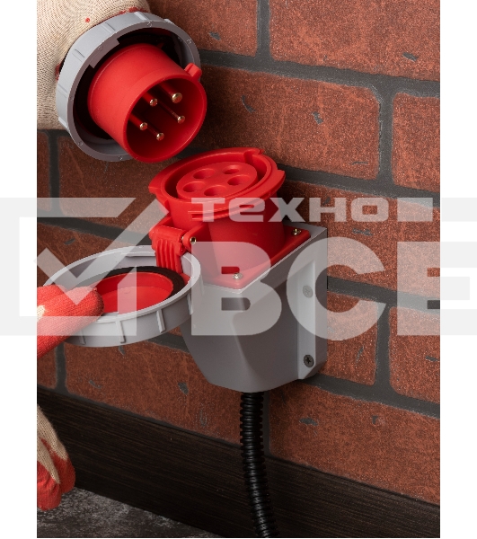 Розетка стационарная наружная 1252 3Р+РЕ+N 32А 380В IP67 PROxima EKF ps-1252-32-380