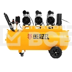 Компрессор безмаслянный малошумный DLS 2250/100, 2250 Вт, 3х750, 100 л, 410 л/мин блок упр  Denzel, фото9