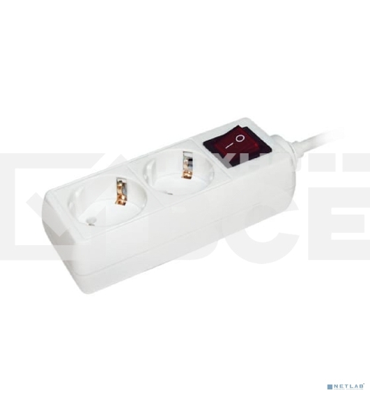 Удлинитель 2х3 м с заземл. 16А IP20 У02К с выкл. 2P+PE IEK WYP10-16-02-03-ZK-N