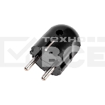 Вилка Евро прямая с з/к 16А черная Rexant, фото2
